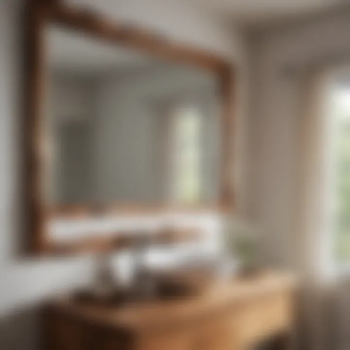 Handcrafted Live Edge Bathroom Mirror Installation
