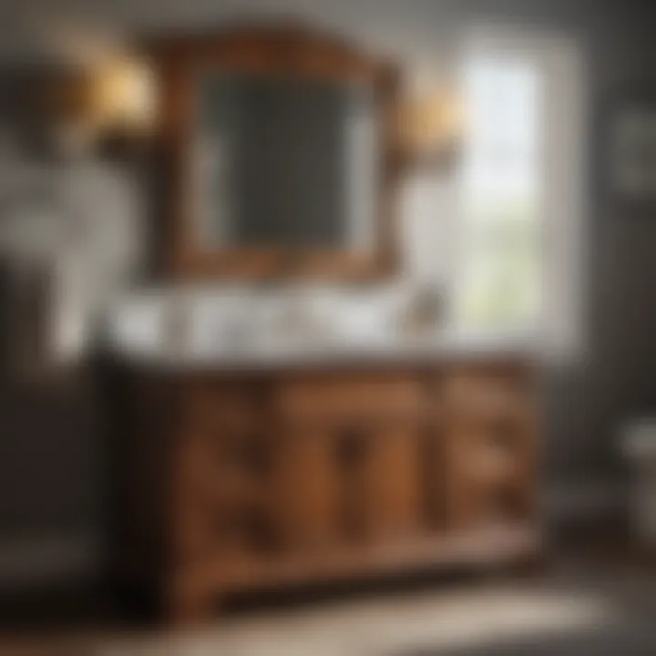 Solid Wood Artistry Handcrafted Solid Wood Construction of Amish Bathroom Cabinet