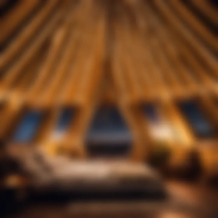 Nocturnal Tranquility Nighttime Ambiance in Hanging Teepee Bedroom