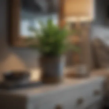 Nightstand adorned with a calming plant