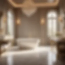 Luxurious bathroom with underfloor heating