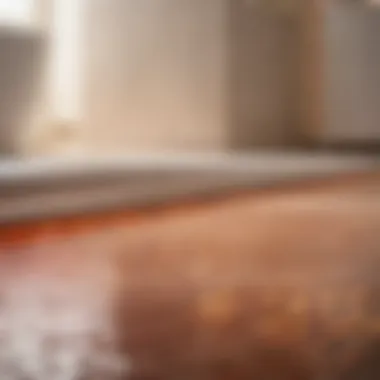 Close-up of underfloor heating system in a bathroom