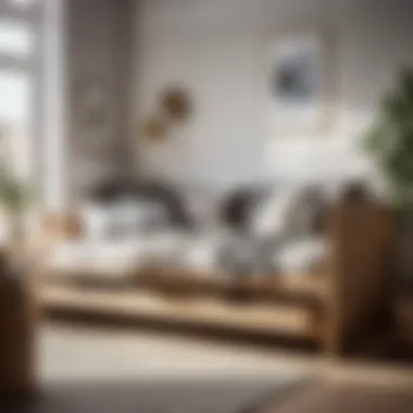 Cozy Day Bed in Scandinavian Interior Cozy Hemnes Day Bed with Mattress in Scandinavian Interior