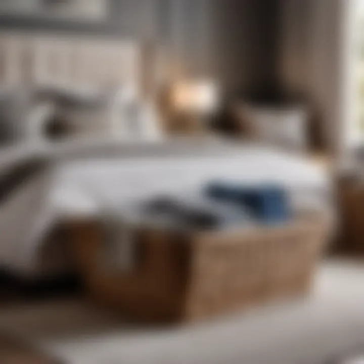 Seamless Bedroom Integration Innovative under bed laundry basket blending seamlessly with bedroom decor
