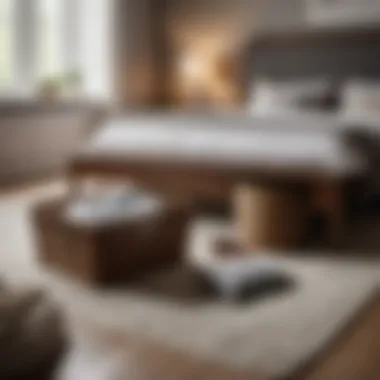 Clutter-Free Bedroom Organized and clutter-free bedroom with under bed laundry basket