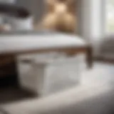 Sleek and modern under bed laundry basket