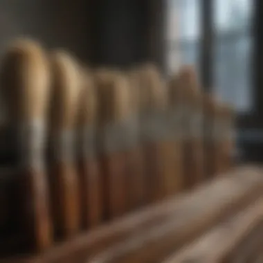 High-quality paint brushes displayed