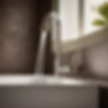 Elegance in Modern Design Elegant high spout faucet in a modern bathroom setting