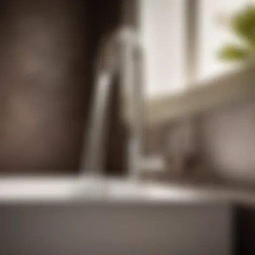 Elegance in Modern Design Elegant high spout faucet in a modern bathroom setting