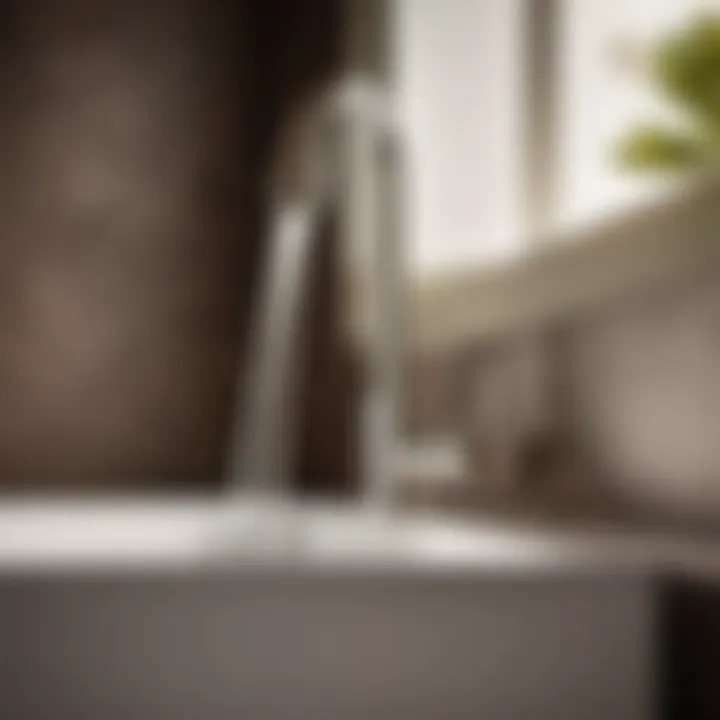 Elegance in Modern Design Elegant high spout faucet in a modern bathroom setting