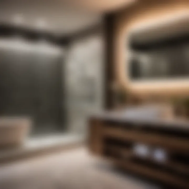 High-tech smart bathroom with voice-activated features