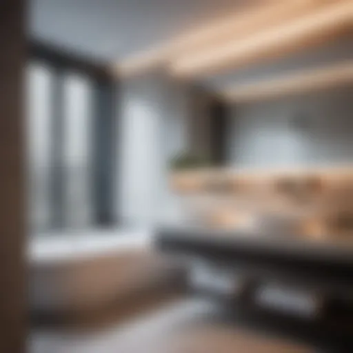 Modern bathroom with sleek ventilation design
