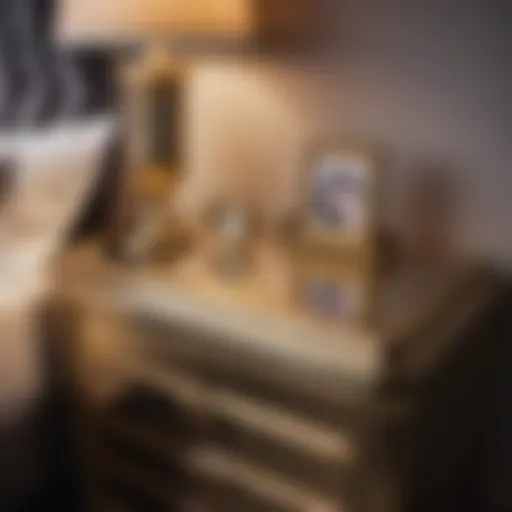 Elegant Hollywood Glam Bedside Table