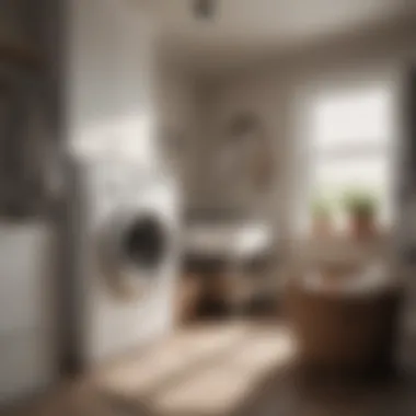 A serene home environment with a well-placed laundry basket