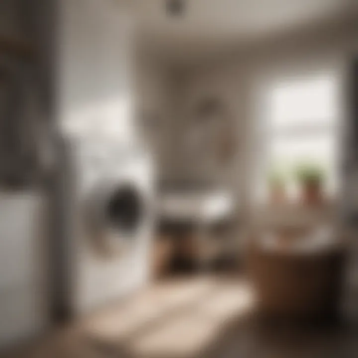 A serene home environment with a well-placed laundry basket