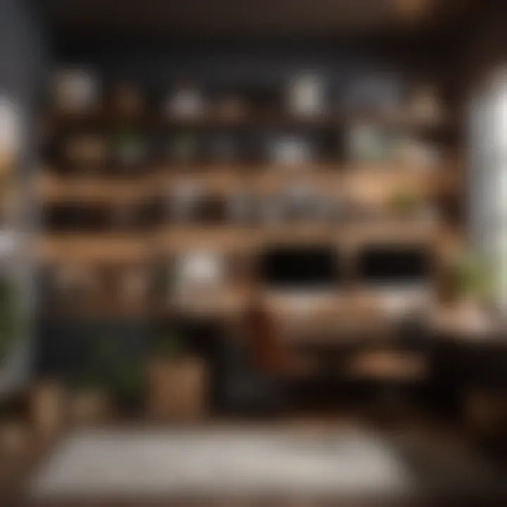 Organized home office with efficient storage solutions