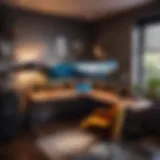 Elegant desk setup with modern tech gadgets