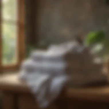 A person enjoying a serene bathing experience with hummingbird bath towels in a lush setting