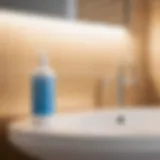 Bathroom surfaces being disinfected with hydrogen peroxide