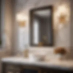 Elegant bathroom vanity with marble countertop