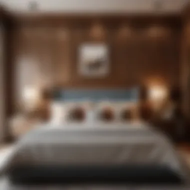 Natural Wood Integration Wood Trim Accented Bedroom Wall