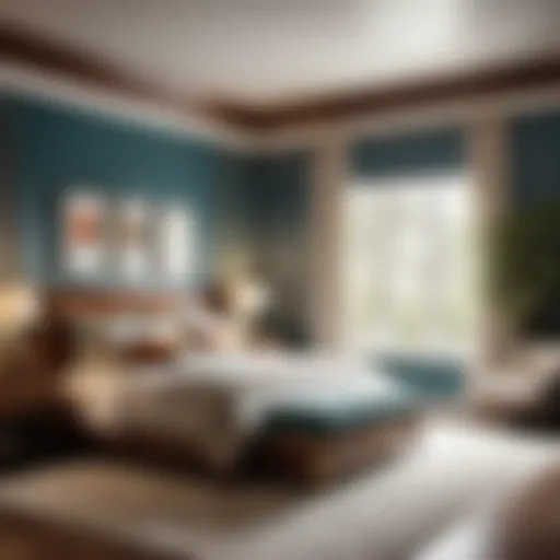 Aesthetic Bedroom with Wood Trim