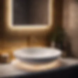 Elegant bathroom sink with drain installation