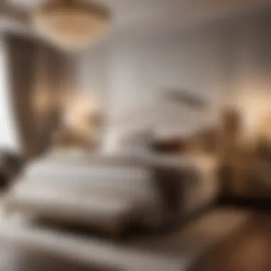 Elegant bedroom with luxurious mattress