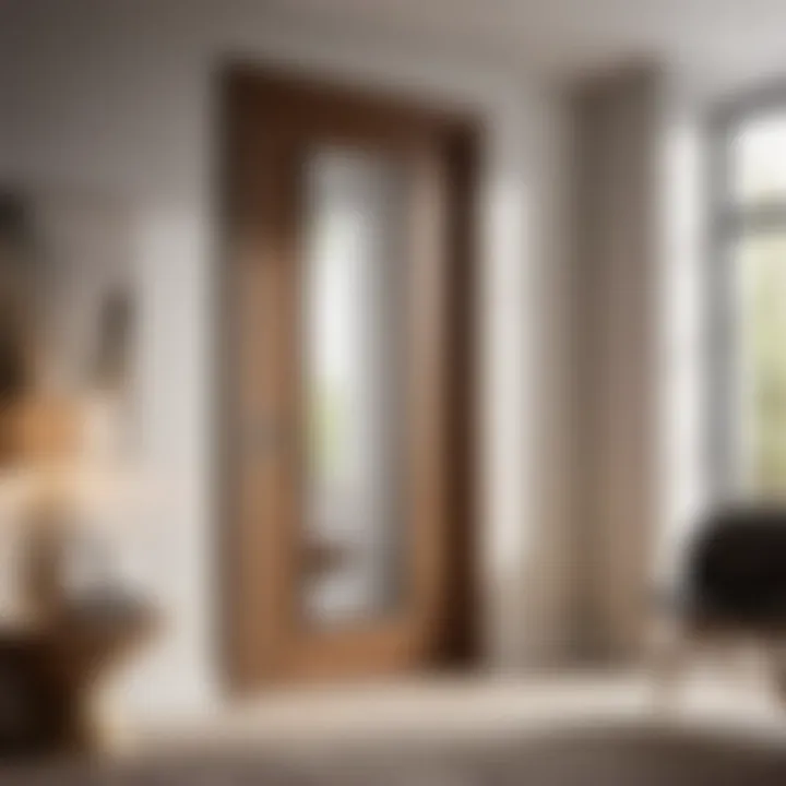 Bedroom door width and aesthetic harmony concept
