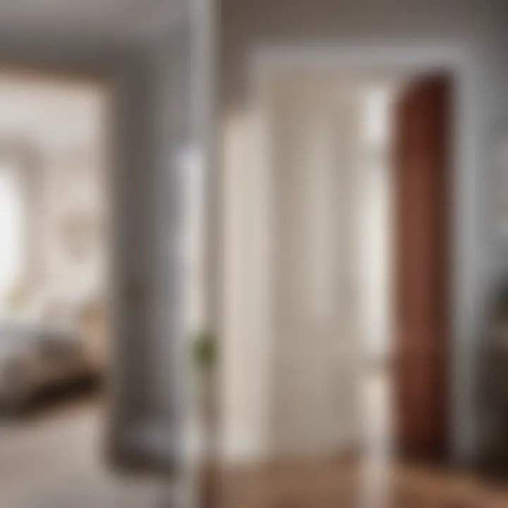 Bedroom door width comparison for functionality illustration
