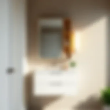 Contemporary IKEA bathroom cabinet featuring a minimalist design