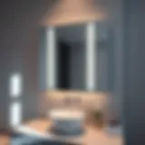 Sleek Design with Integrated Lighting Sleek IKEA bathroom cabinet mirror with integrated lighting