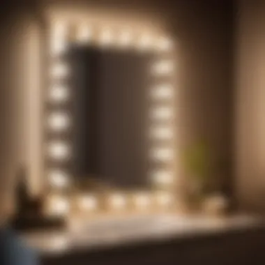 Glamorous LED Mirror Lighting in Bedroom Setting