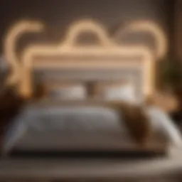 Bedroom with Rope Lights Coiled Around Bed Frame