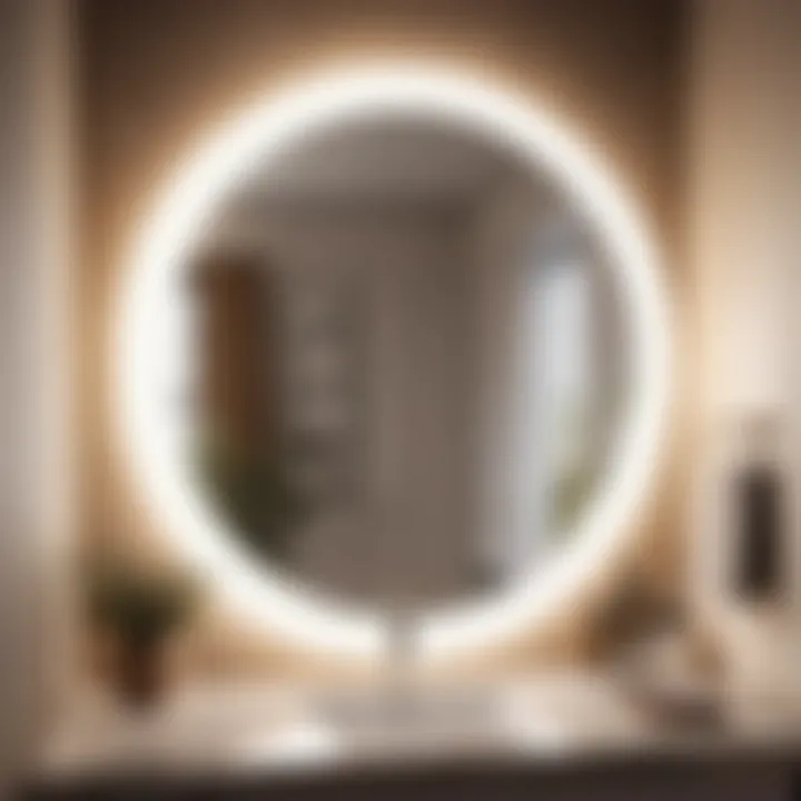 Illuminated Bathroom Vanity Mirror with Elegant Frame