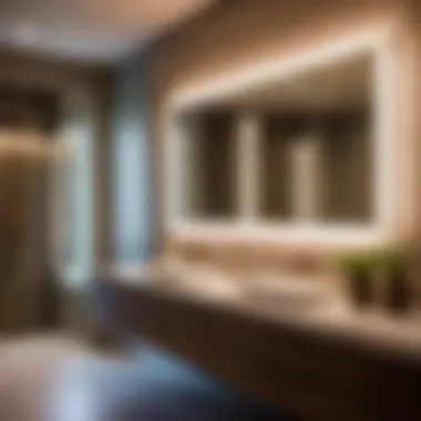 Enlightening Spaces: Vanity Mirror Lighting in Tulsa Bathroom Artfully Illuminated Vanity Mirror in Tulsa Bathroom