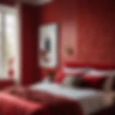Aesthetic beauty of red bedroom accents