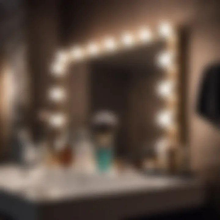 Enhanced focus on grooming essentials with magnifying bathroom mirror