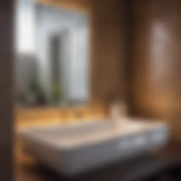Detailed magnification benefits in a bathroom mirror