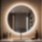 Reflection of flawless grooming routine in magnifying bathroom mirror