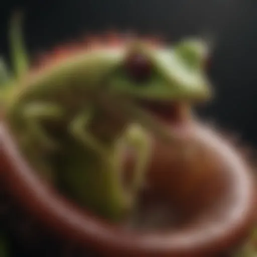 Venus Flytrap: Nature's Iconic Insect-Eater A vibrant Venus Flytrap with an insect caught in its jaw.