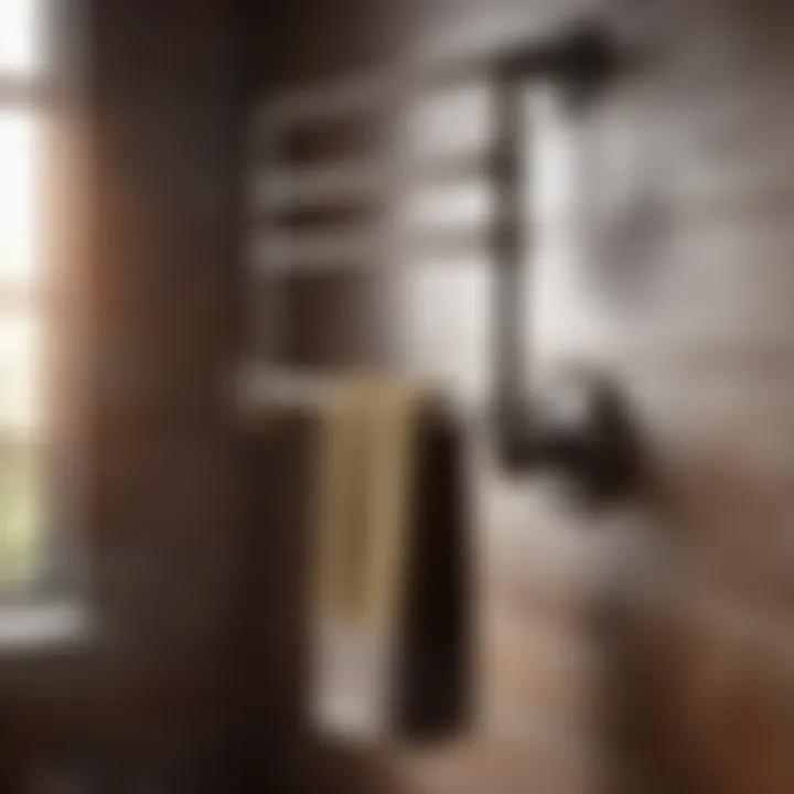 Industrial pipe towel hanger design