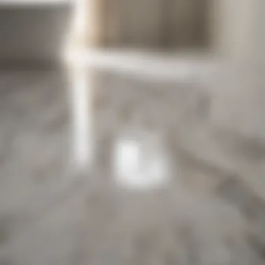 Elegant bathroom with marble-inspired laminate flooring