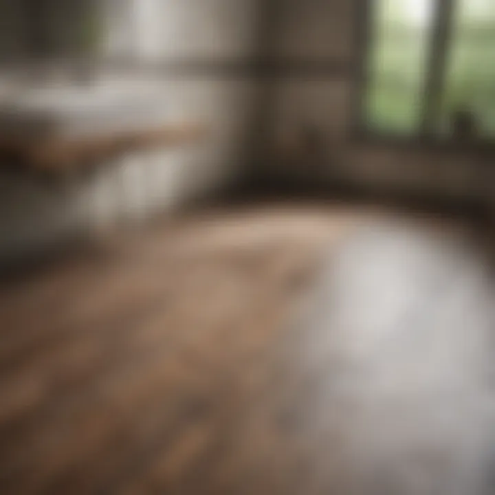 Wood-Look Ceramic Tile Flooring Chic bathroom with wood-look ceramic tile flooring