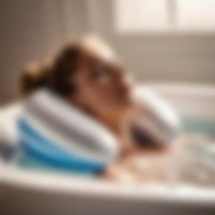 Luxurious Comfort in Bathing Inflatable Neck Pillow Comfort