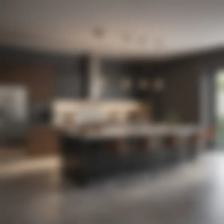 Optimized Kitchen Layouts for Modern Living Trendy kitchen layout emphasizing space optimization and modern fixtures