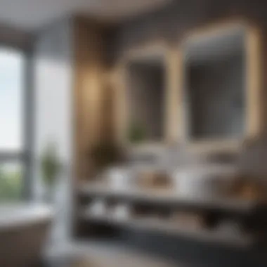 Contemporary Bathroom with Innovative Fixtures Sleek and modern bathroom with innovative fixtures