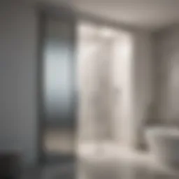 Modern sliding bathroom door with sleek design