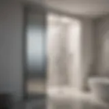 Sleek Modern Sliding Door Modern sliding bathroom door with sleek design