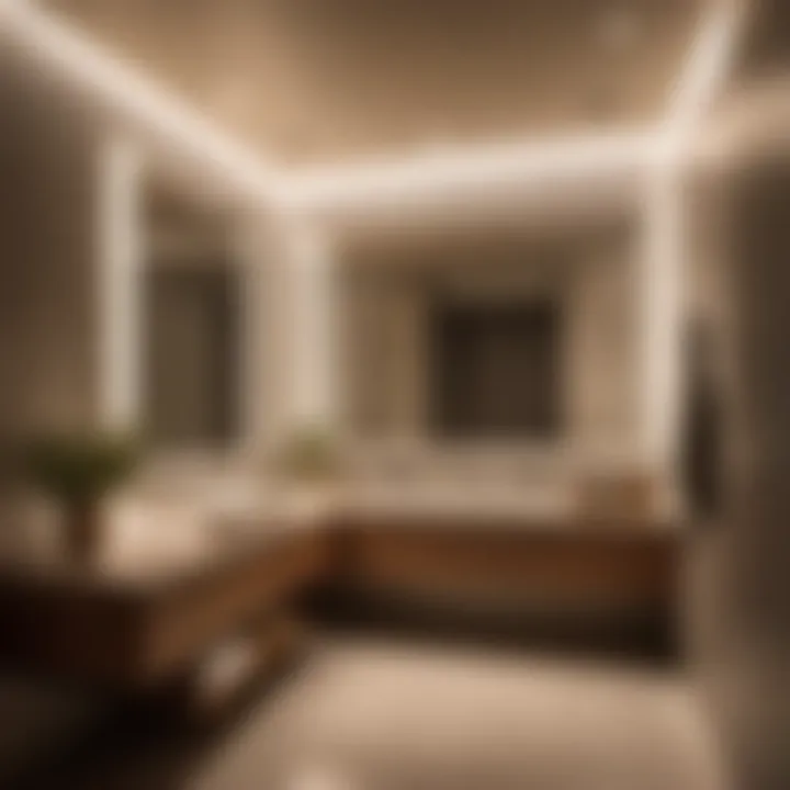 Innovative bathroom lighting design for a revamped space
